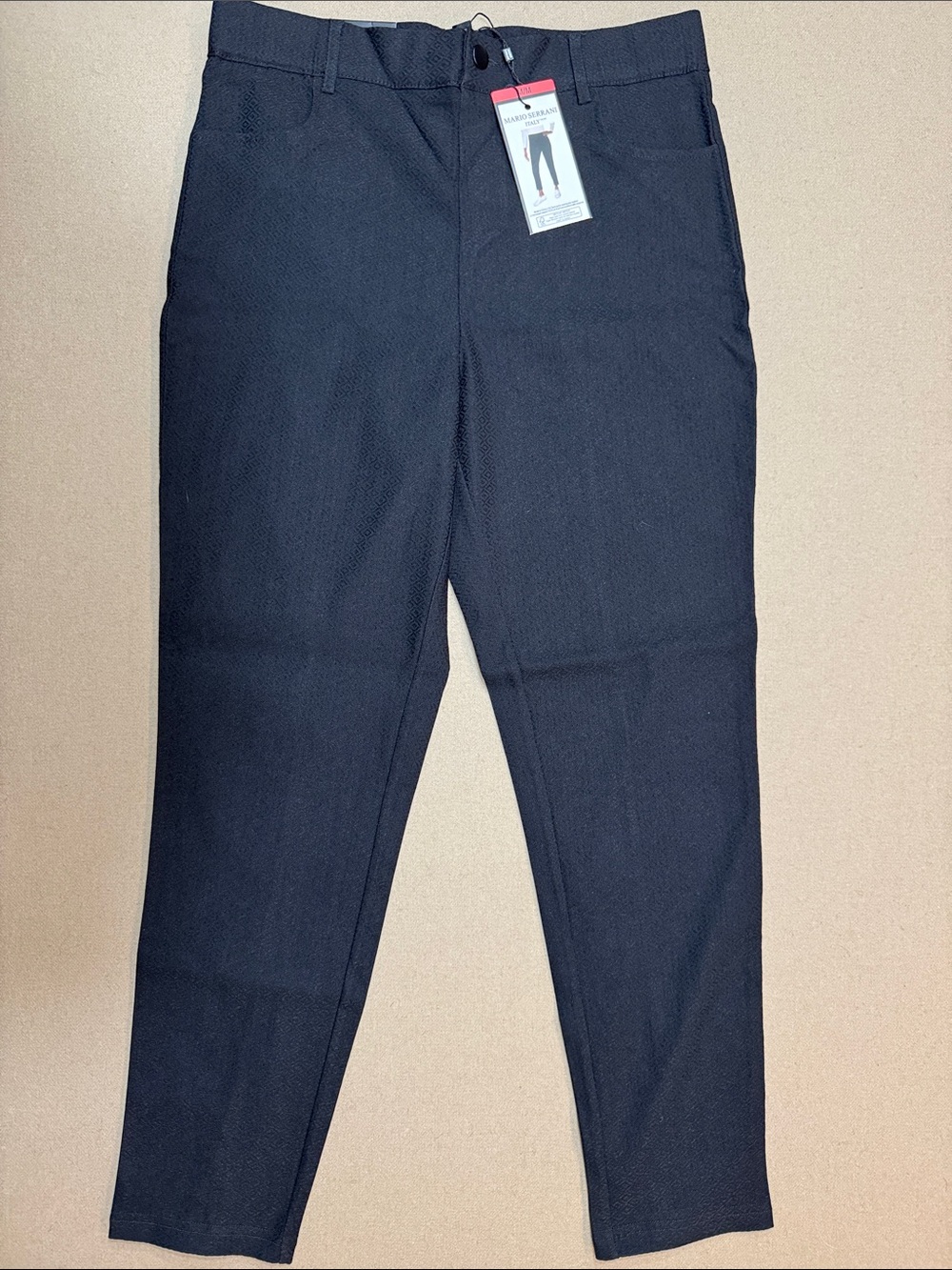 Mario Serrani Straight Leg Pants in Navy